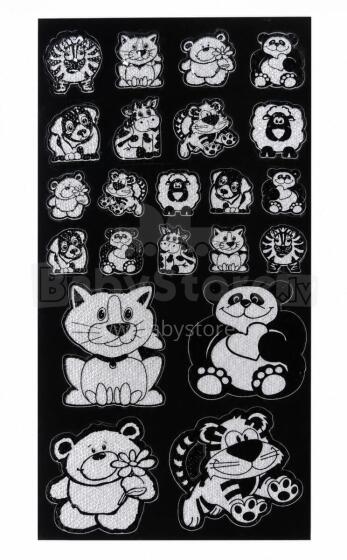 Reflective Glitter Animal Stickers