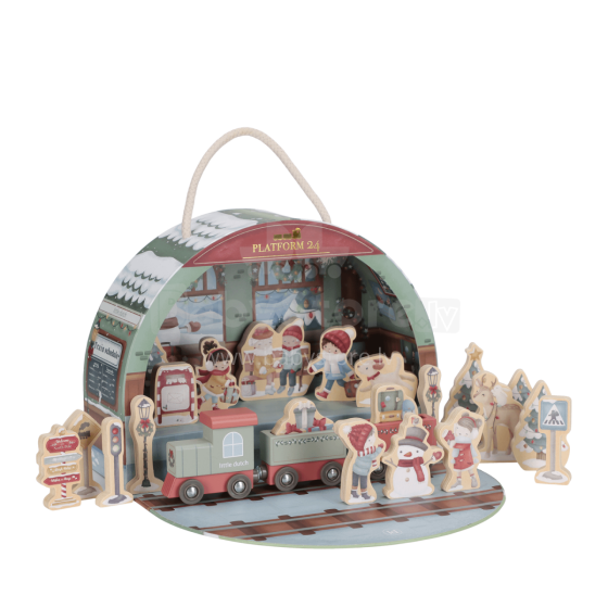 Little Dutch Advent Calendar – Train Track Scene Art.4880 puidust rongi advendikalender