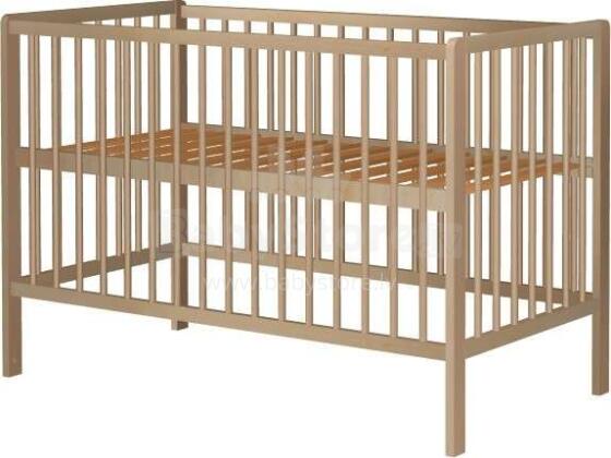 Baby Crib Club DK Art.117584 Natural  Laste puidust võrevoodi 120x60sm