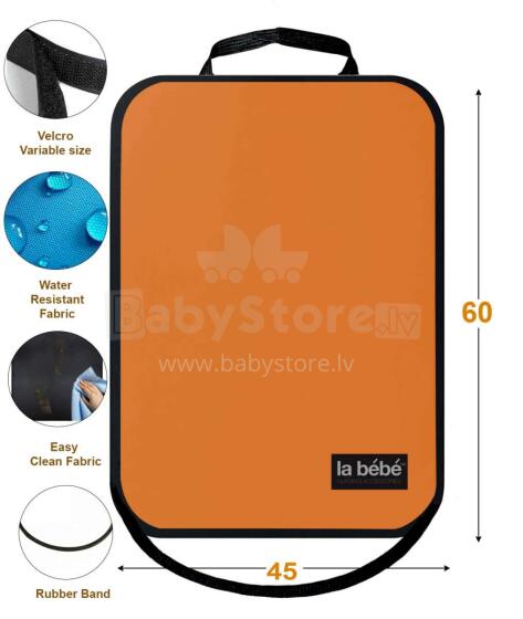 La bebe™ Car Seat Back Protector Art.135339 Orange Защитный чехол для спинки переднего сидения