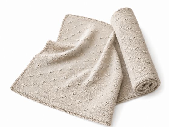 Kids Blanket Merino Art.P21 Roosa meriinovillast beebitekk 75x100cm