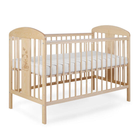 La Bebe™ Kids Wood Cot Tomi 20 Art.152181 Natural Laste puidust võrevoodi 120x60 cm