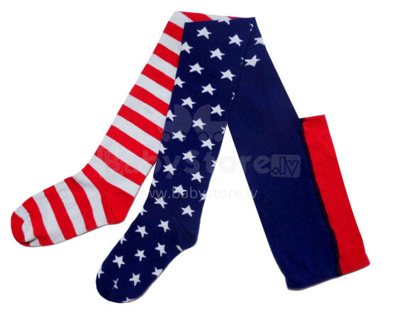 Weri Spezials Bērnu Zeķubikses Stripes and Stars Red and Navy ART.SW-1835 Augstas kvalitātes bērnu kokvilnas Zeķubikses