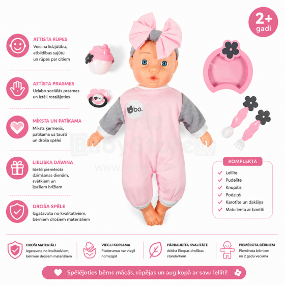 Bo Doll Anna Art.154546 Interaktiivne beebinukk Anna, 42 cm