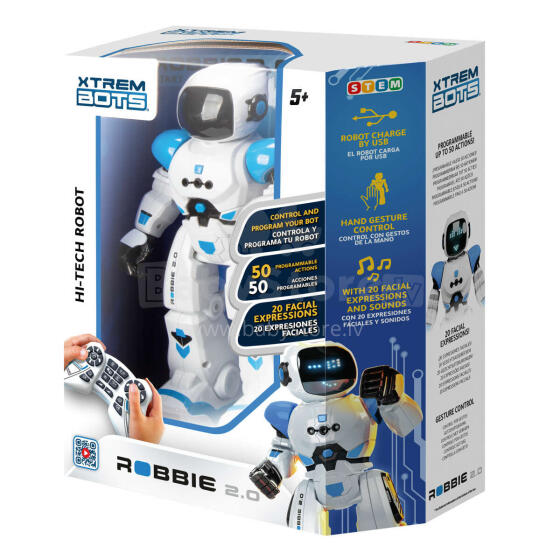 XTREM BOTS интерактивный робот Robbie Bot 2.0