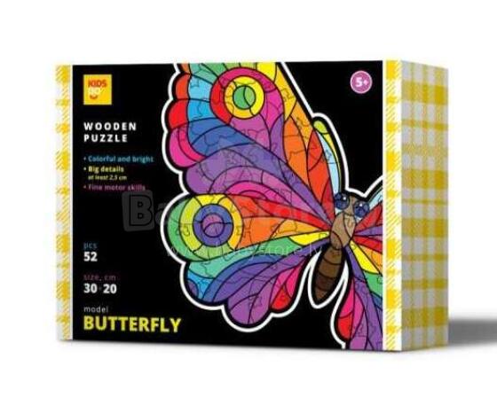 Kids Do Wooden puzzle  Art.AP3115 Butterfly Puidust pusle 52 tk
