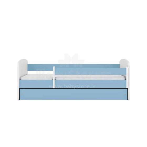 Babydreams blue bed without a pattern with a drawer, coconut mattress 160/80