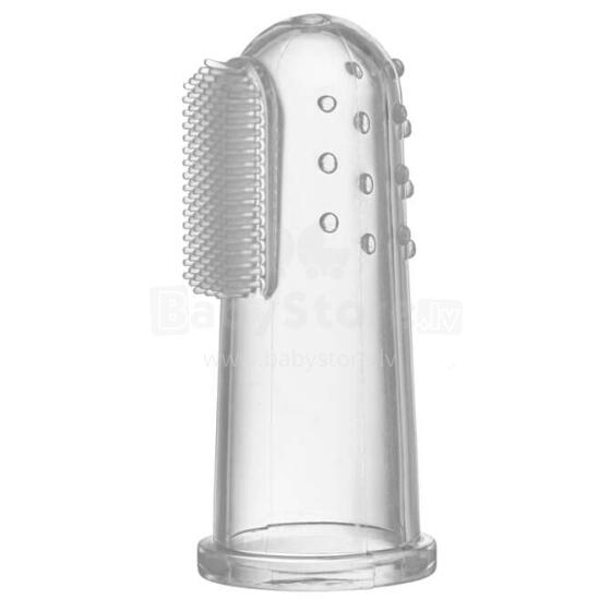 HG010 Silicone Finger Toothbrush with Case, 1-Pack