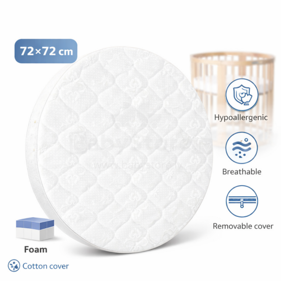 La Bebe™ Smart Bed Art.16722 Children's foam mattress 72x72x7 cm (Compatible with Ingvart)