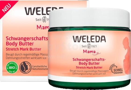 Weleda Bio Mama Pregnancy Body Butter Art.19094 Массажное масло для живота, предотвращающее появление растяжек,150мл