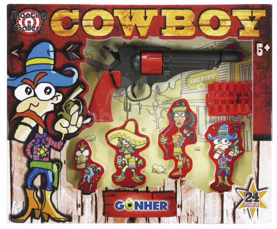 GONHER mängukomplket Cowboy, 902/0