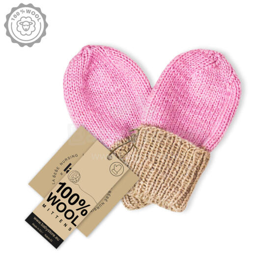 La Bebe™ Lambswool Natural Eco Baby Gloves Art.213949