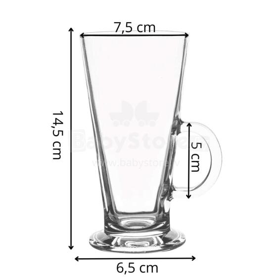 Klaasid latte jaoks, magustoidud sangaga Springos HA7496 280 ml komplektis 6 tk.