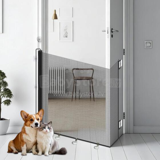 Extendable Stair Gate with Adjustable Lock 150x78 Art.225826 Black Trepi turvavärav