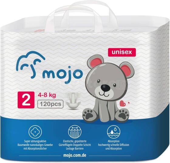 Mojo Baby Nappies Art.121310 Ökoloogilised aluspükste mähkmed