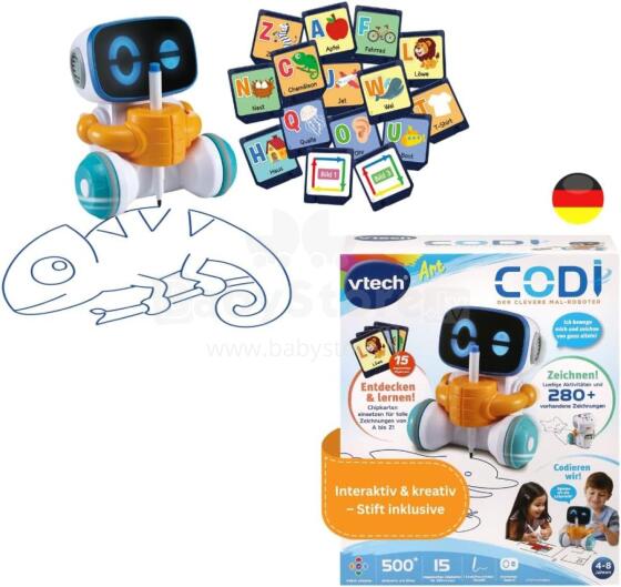 VTech Codi Clever Drawing Robot Art.229085 Интерактивный робот