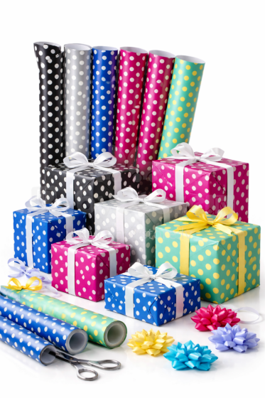 Gift Paper DeLux Spots Art.230326 Gift paper 200x70cm