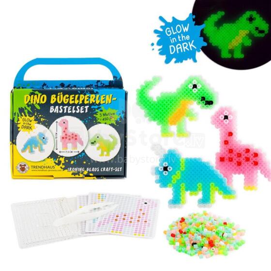 Iron-on bead set - Craft case - Hey Dino (3 pcs)