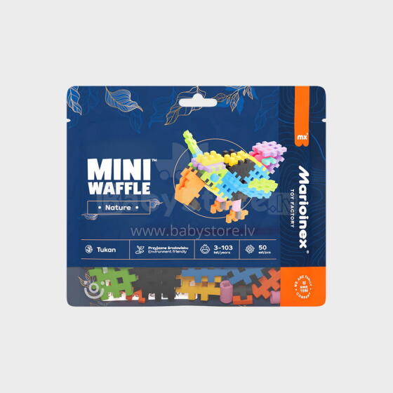 MARIOINEX 906118 Mini waffle dzɔdzɔme (Toucan) 50 pcs.