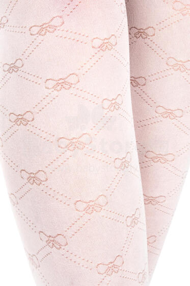 NOVITI RM011-G-01 Micro tights 30den white with bows 140/146