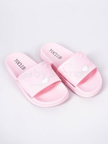 SCORPIO OKL-0061 Girls' flip-flops light pink with a cat size 34