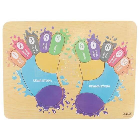 TREFL 61395 Wooden Toy Stomp Stomp Feet