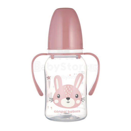 CANPOL 11/823 Standard aŋetu si ƒe asiléƒewo 120 ml CUTE ANIMALS pink