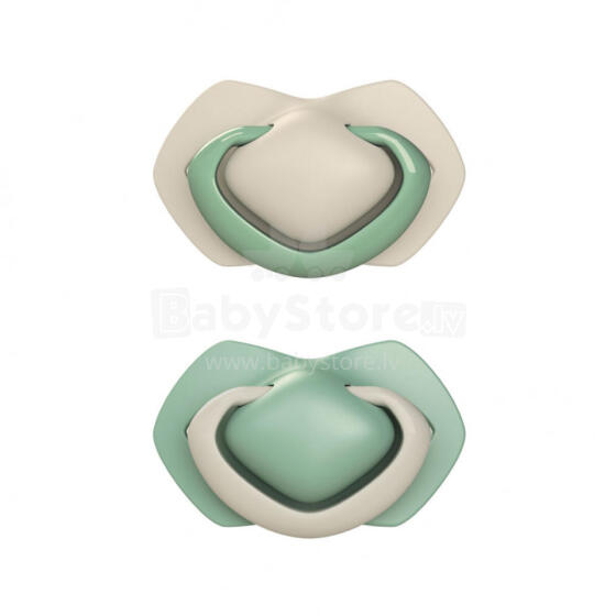 CANPOL 22/655 Fafa silicone symmetrical pacifier 0-6 ɣleti Amadede Dzadzɛ 2 pcs beige