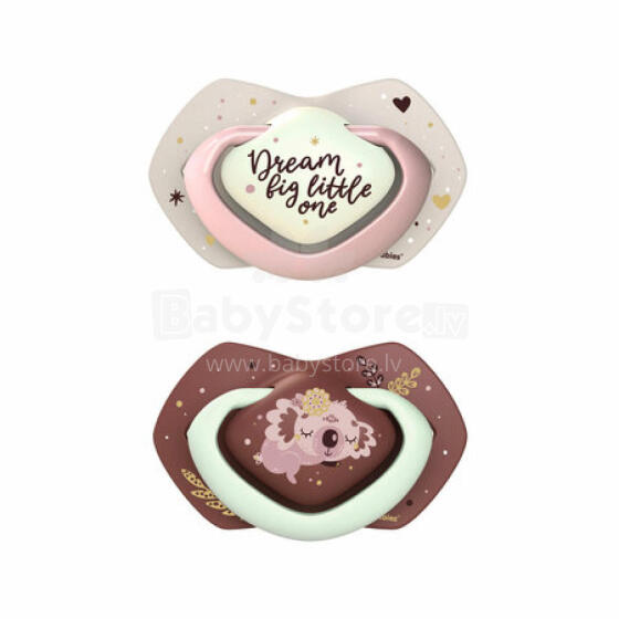 CANPOL 22/658 Silicone pacifier 0-6m si sɔ kple alɔ̃dɔdɔ Koala 2 pcs