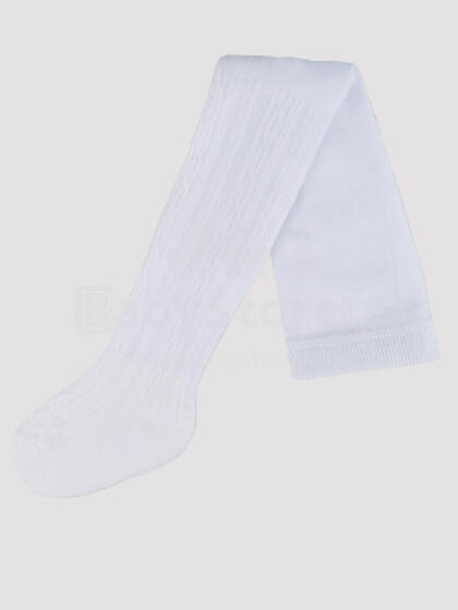 NOVITI RB006-G-01 Cotton tights with jacquard pattern white 80/86