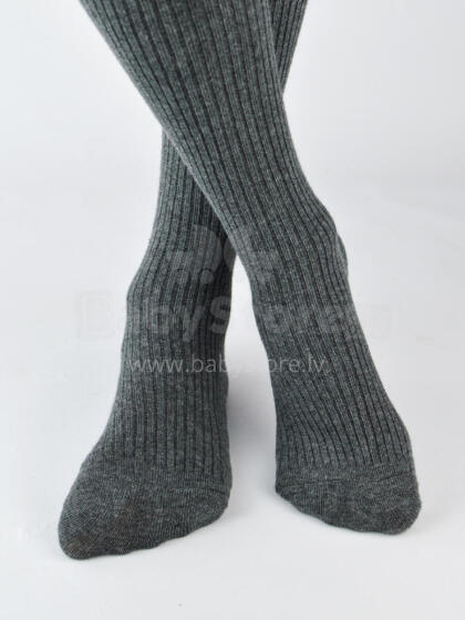 NOVITI RB007-G-04 Cotton tights stripe graphite melange 104/110