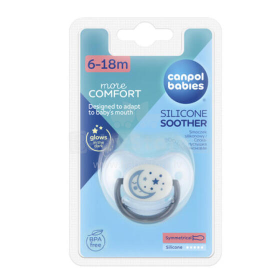 CANPOL BABIES  Ortodont. sil. lutt 6-18 kuud Night Dreams (1pc), 22/501_gre