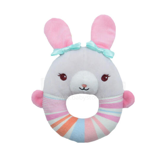 AXIOM 9472 Rattle Bunny pink kple dati blɔ 12 cm