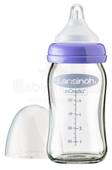 Lansinoh GLASS Feeding Bottle with NaturalWave® Teat  Art.77240 Glass Nuɖuɖu Tutu 160 ml + No Dzɔdzɔme / Ƒutsotsoe