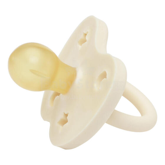 Hevea Round Stars Moon  Art.239410 Milky White  Natural Rubber Pacifier