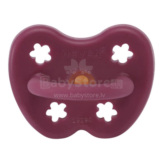 Hevea Round Stars Moon  Art.239415 Ruby Red Natural Rubber Pacifier