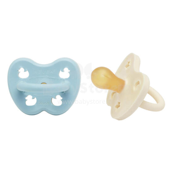 Hevea Natural Rubber Pacifier  Art.239420 Baby Blue /White Milky Natural Rubber Pacifier