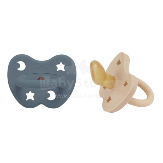 Hevea Natural Rubber Pacifier Anatomical Art.239436 Sand/Ocean Blue Natural Rubber Pacifier