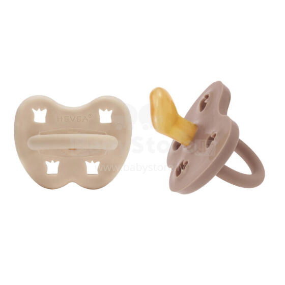 Hevea Natural Rubber Pacifier Anatomical Art.239442 Sandy nude/Tan beige Natural Rubber Pacifier