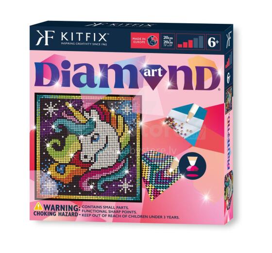 KITFIX Набор для рукоделия Алмазная мозайка Единорог