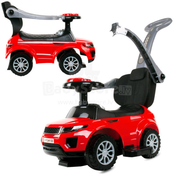 JEŹDZIK PCHACZ RĄCZKA SPORT CAR CZERWONY