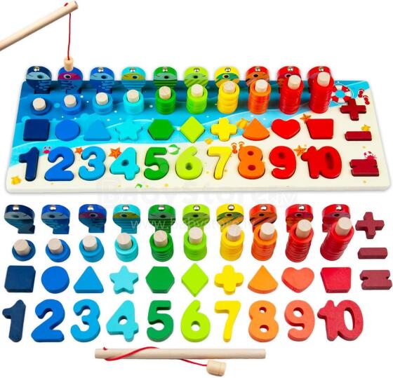 Faerly® Montessori Toy Magnetic Fishing Game  Art.241379    Montessori puidust pusle