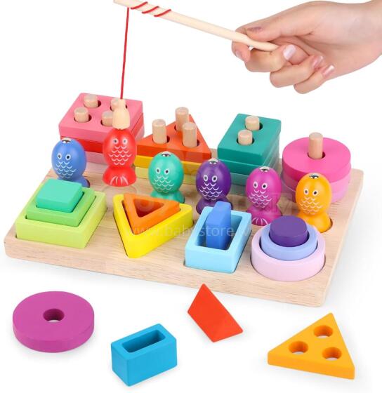 Montessori Toy 3 in 1 Art.241383 Montessori puidust pusle