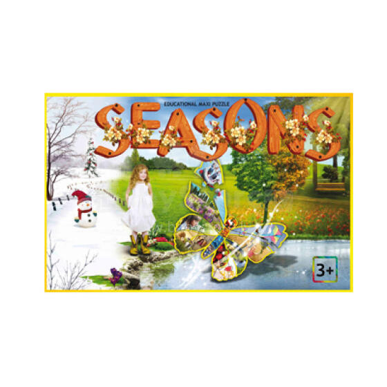 Educational maxi puzzle SEASONS (le Eŋlisigbe me), na ɖevi siwo xɔ ƒe 3-6