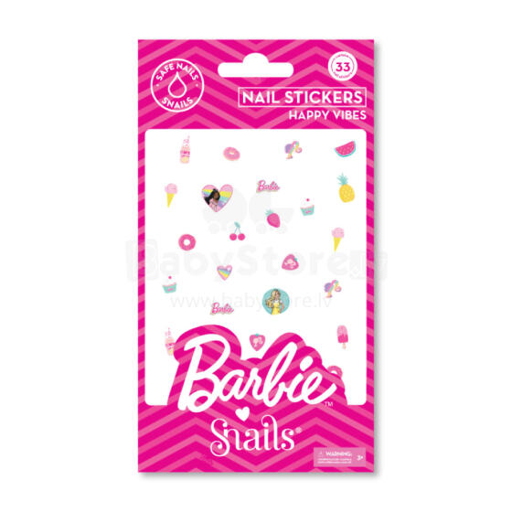 Наклейки для ногтей Barbie Snails, Happy Vibes