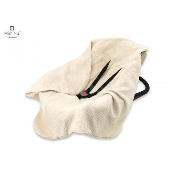 KIECZMERSKI Muslin wrap - avɔ na vidzĩ tsɔla, bucket zikpui 75x75 cm MUSLIN 100% kotoku beige