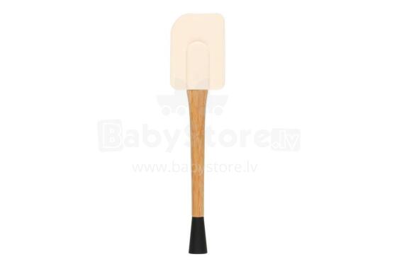 Maku Spatula silicone kple bambu ƒe asiléƒe