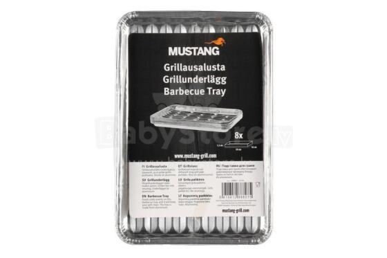 Mustang Barbeque agbalẽvi ƒe agba Mini 8 pcs aluminum ɖeɖefia