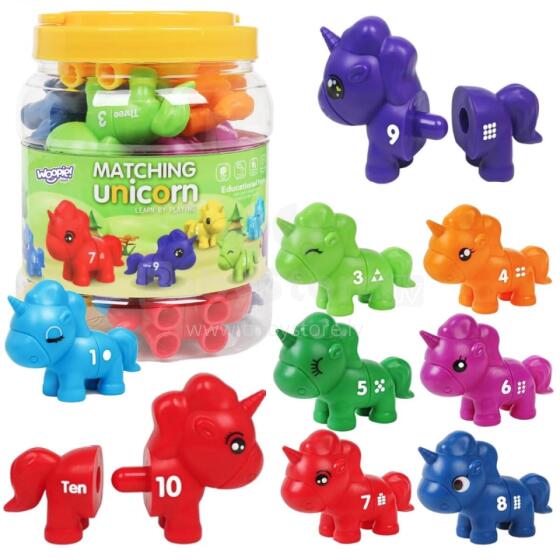 WOOPIE Montessori Nusɔsrɔ̃ Xexlẽdzesiwo Amadedewo Ðo Unicorns be woaƒo ƒu "Match the Xexlẽdzesiwo" 13 pcs.