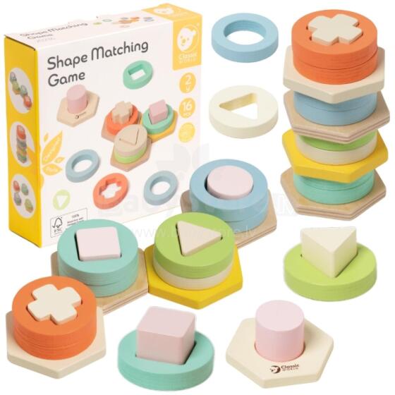CLASSIC WORLD Montessori Nɔnɔme Kple Amadedewo Ƒe Ðoɖowɔɖi Puzzle Tower